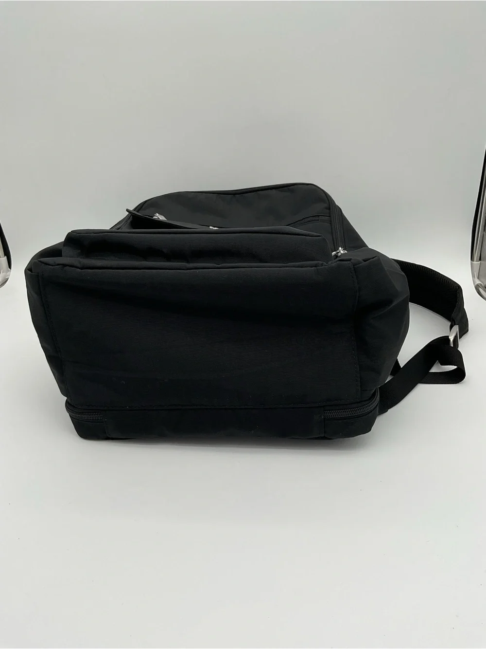 Baggallini Black Nylon Everyday Laptop Backpack with Front Pocket